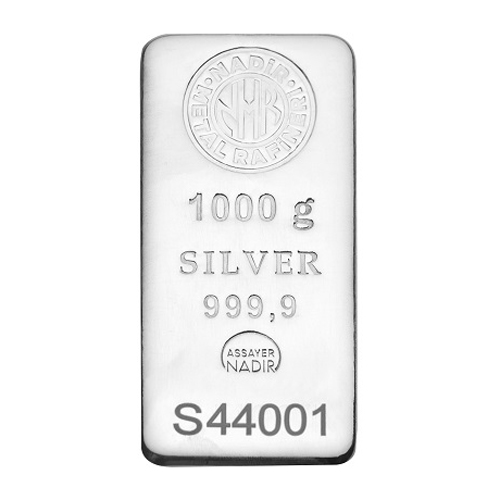 Nadir l Refinery 1000g 銀バー 1 Kilo Nadir Refinery Silver Bar (32.15 oz) - Texas Precious Metals