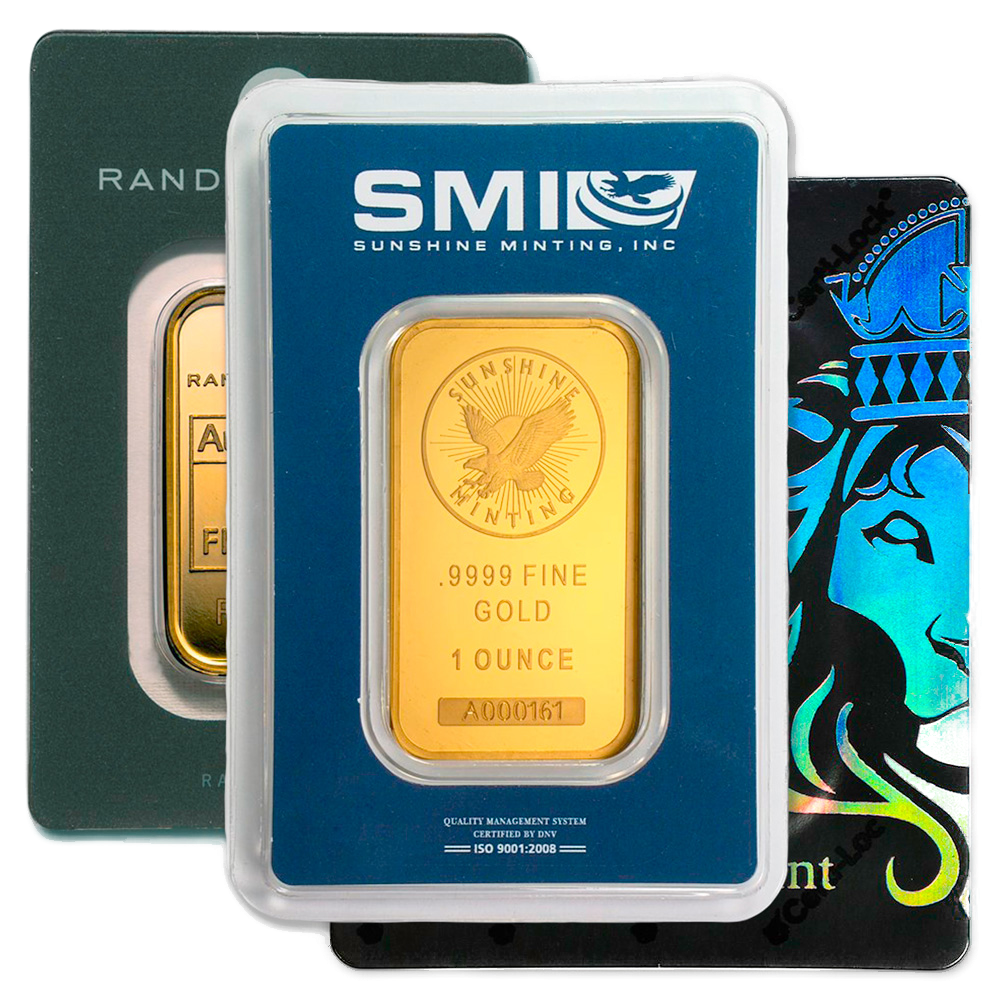 1 oz Gold Bars (Carded, Certified - Mint of Our Choice)