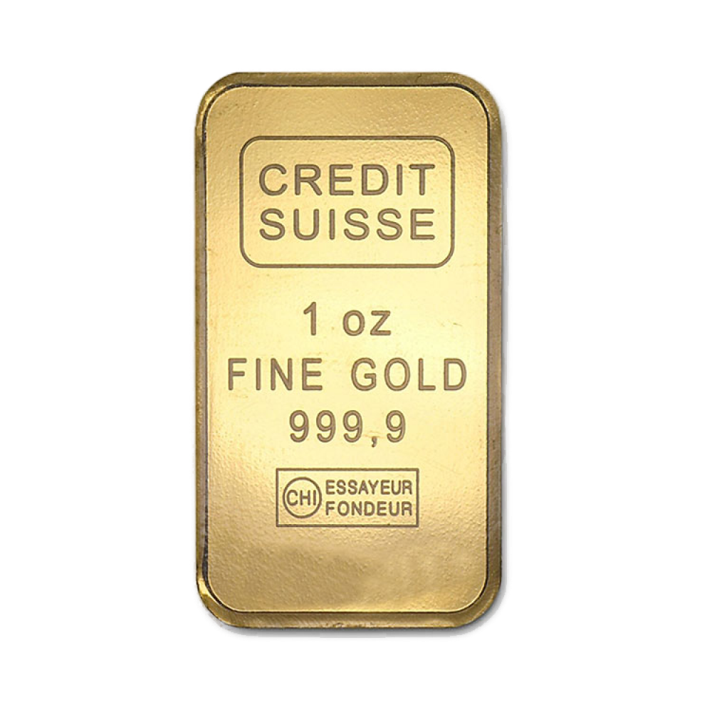 1 oz Credit Suisse Gold Bar - In Assay