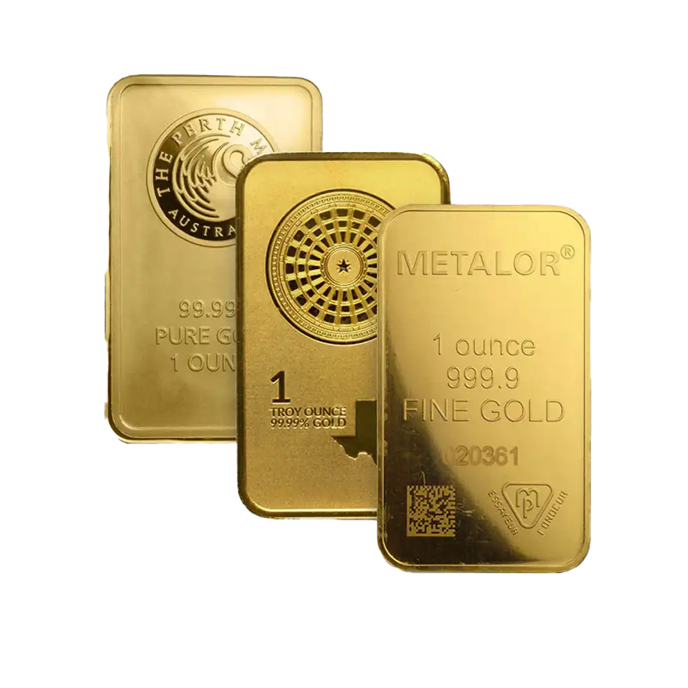 1 oz Gold Bars (Varied Condition - Mint of Our Choice)
