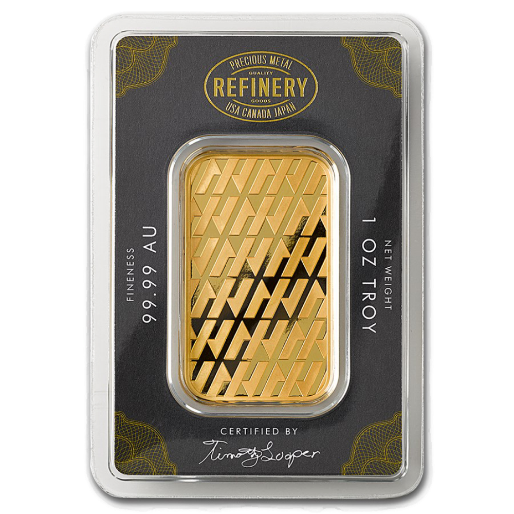 1 oz Asahi Gold Bar in Assay - Obverse