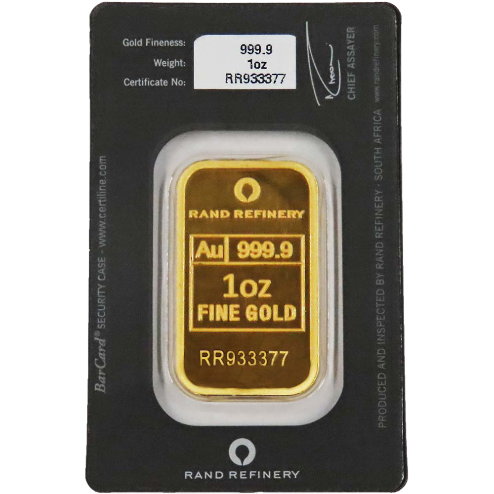 1 oz Rand Refinery Gold Bar - In Assay