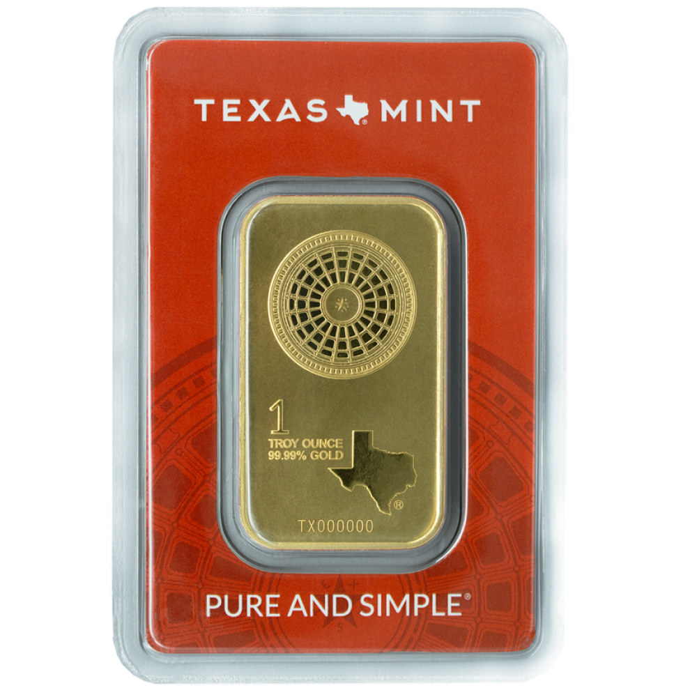 1 oz Texas Mint Gold Bar (In Assay)