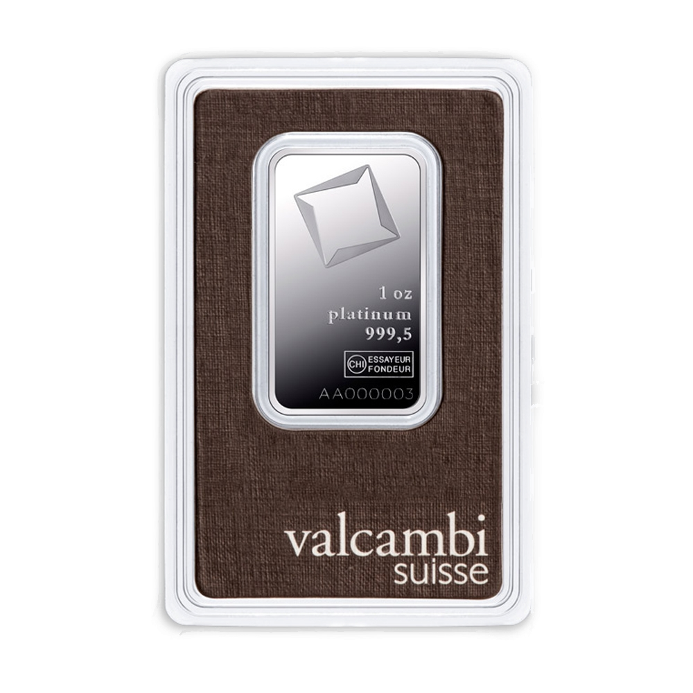 1 oz Valcambi Platinum Bar