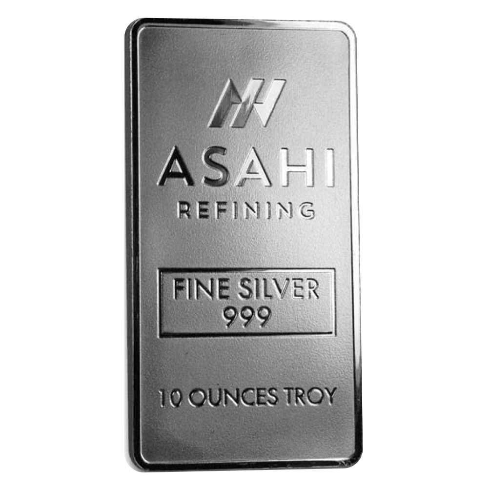 10 oz Asahi Silver Bar - Obverse