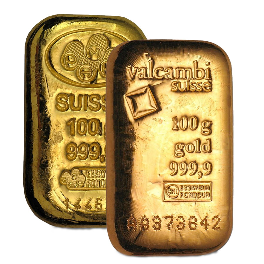 100 Gram Gold Bar (3.215 ozs - Mint of Our Choice)