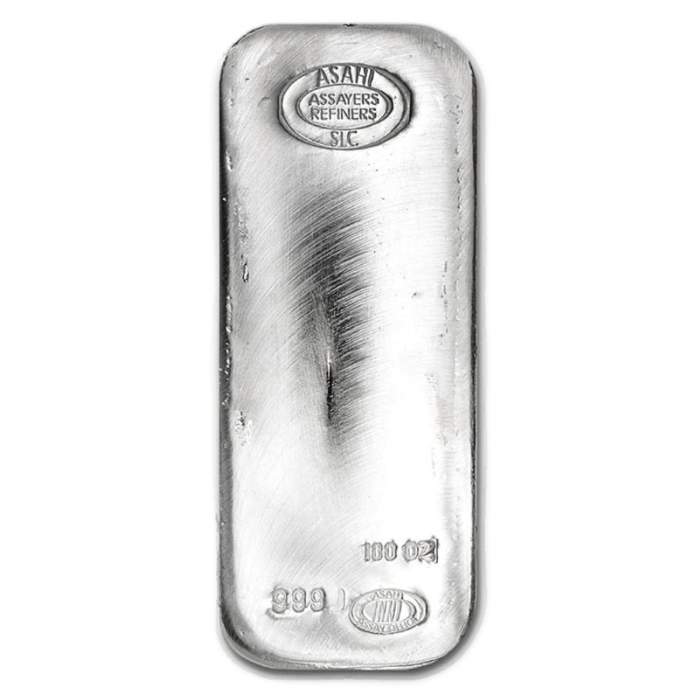 100 oz Asahi Silver Bar - Obverse