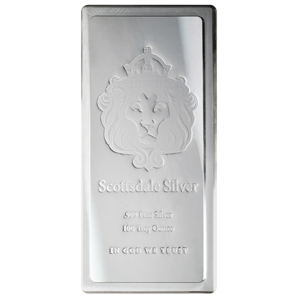 100 oz Scottsdale Stacker Silver Bar