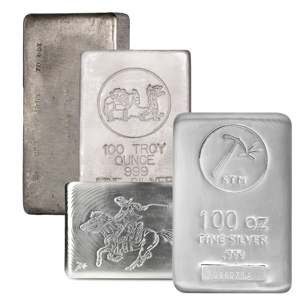 100 oz Silvertowne Bar (Varied Design)