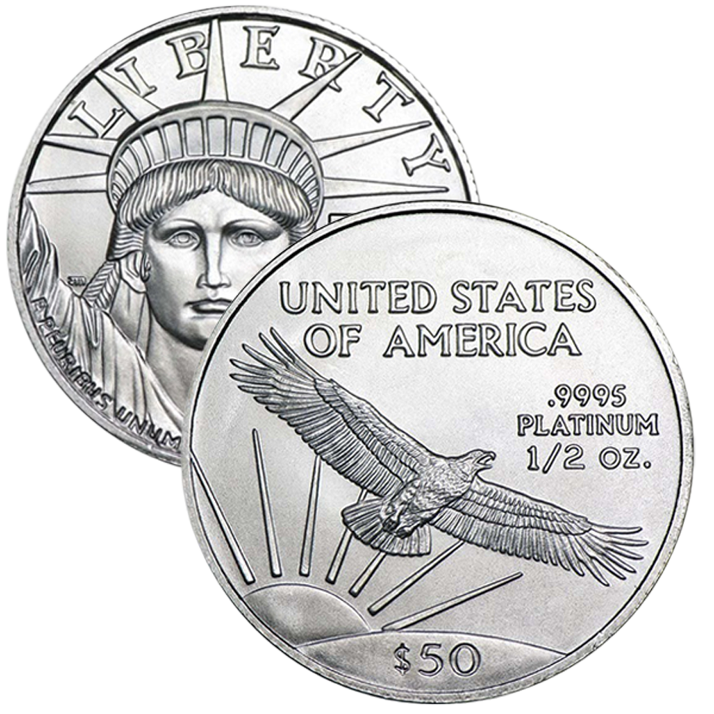 1/2 oz American Platinum Eagle Coin (Any Year)
