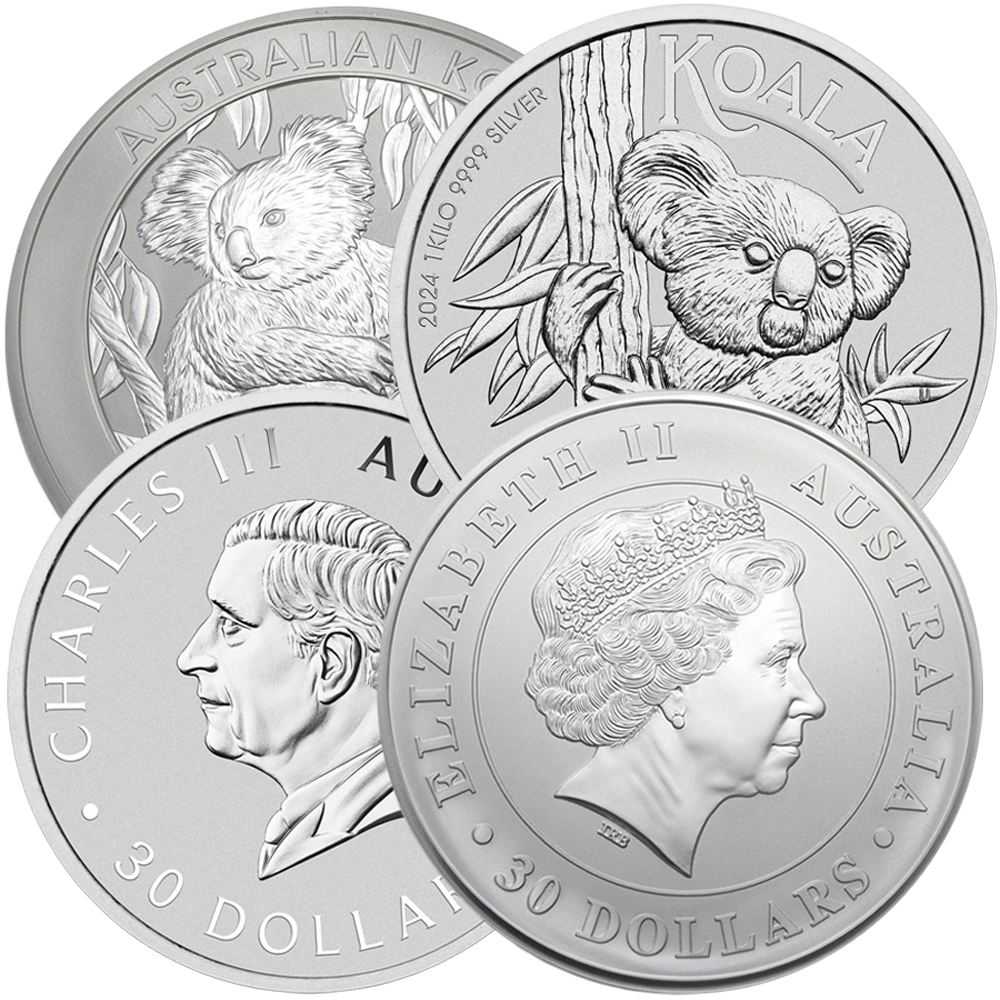 Australian Silver Koalas (1 Kilo, 32.15 ozs, Any Year)
