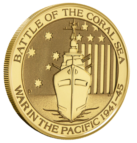 1/10 oz Australian Battle Of The Coral Sea Gold Coin (Any Year)
