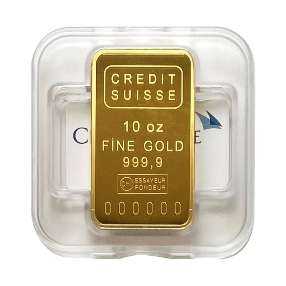 10 oz Credit Suisse Gold Bar - Obverse