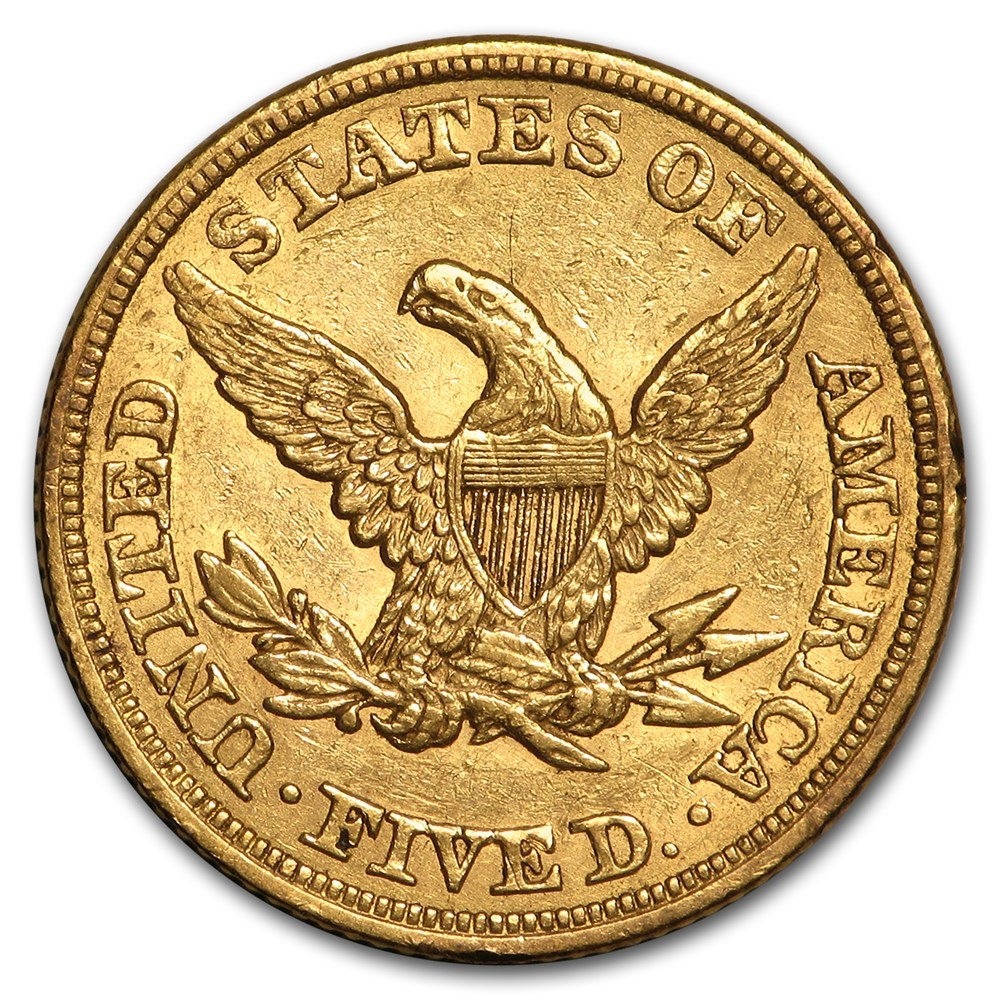 Pre-33 $5 Liberty Gold Half Eagle (XF) - Obverse