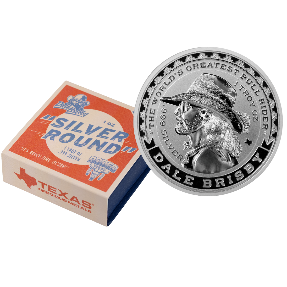 1 oz Dale Brisby Silver Round (Reverse Proof) with Custom Box                                
                            