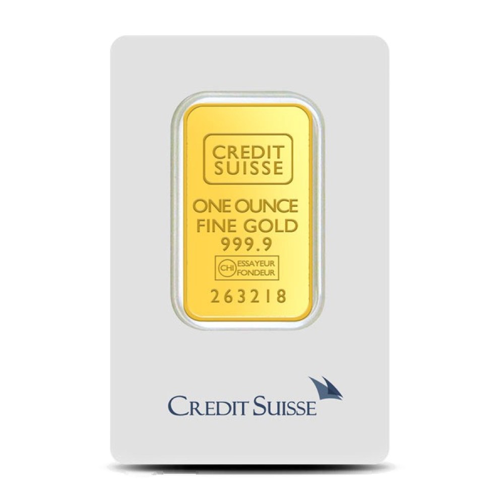 1 oz Credit Suisse Gold Bar - In Assay