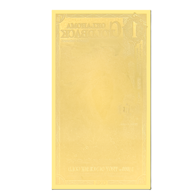 1 Oklahoma Goldback Gold Note
