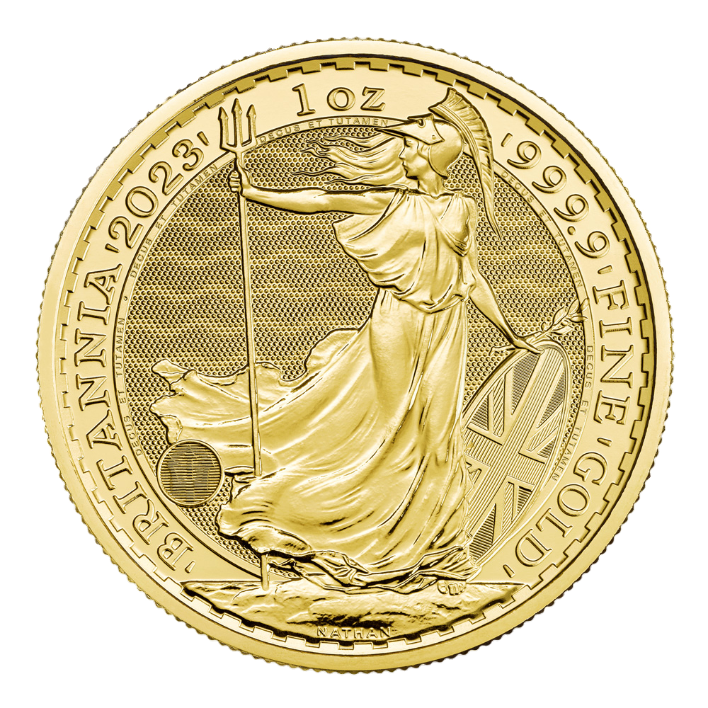 1oz 2023 King Charles III Royal Mint Gold Britannia Coin - Reverse