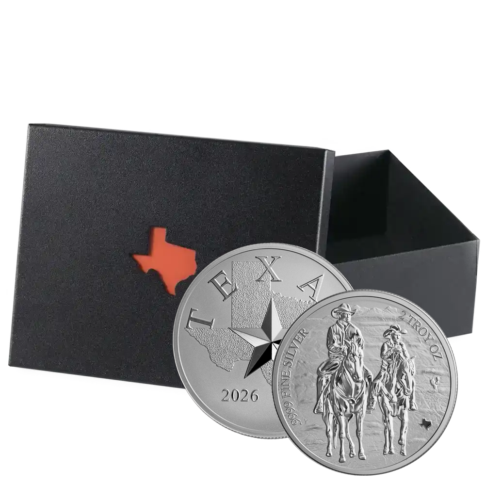 2026 2 oz Texas Silver Round Reverse Proof Monster box (400 ozs