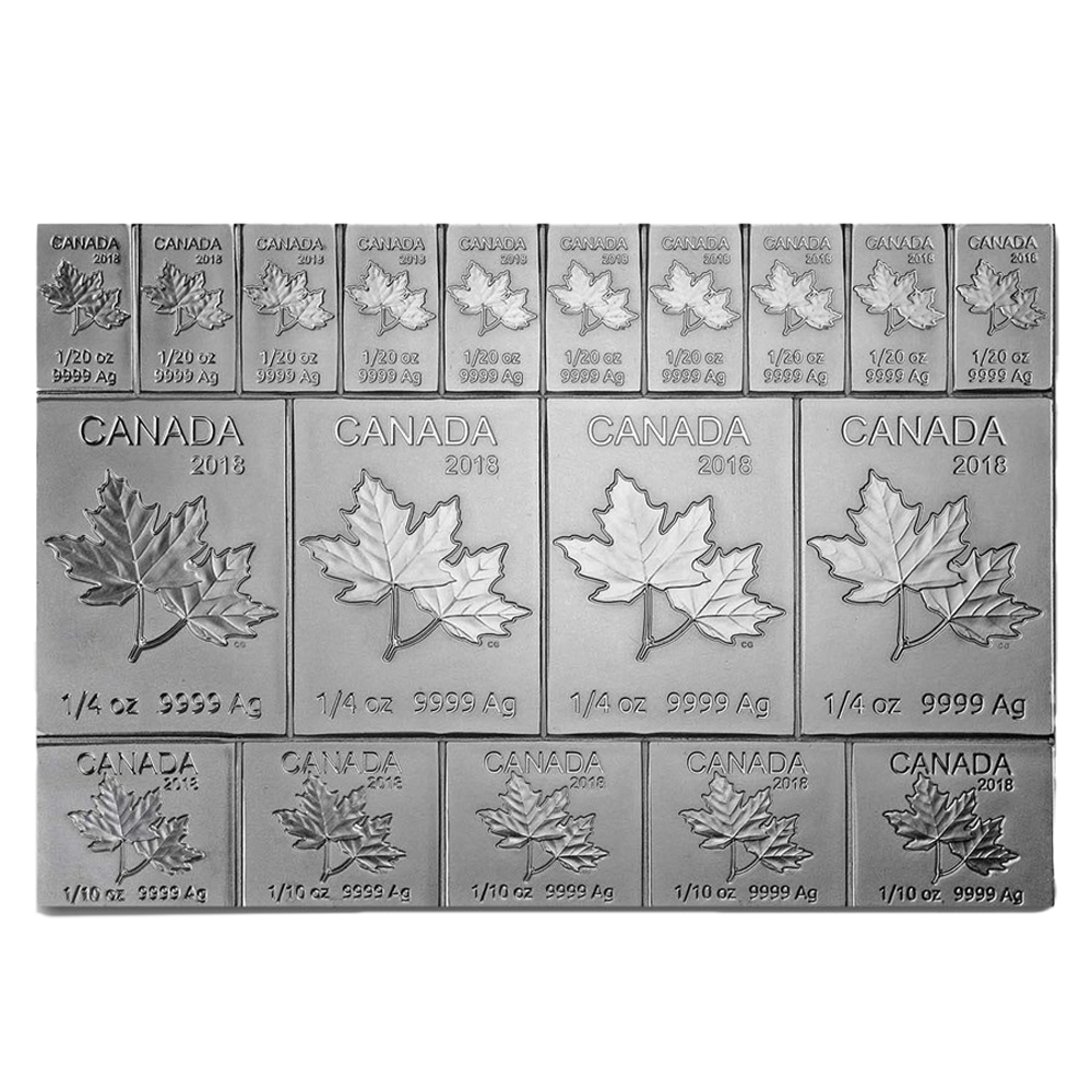 2 oz Royal Canadian Mint Silver Maple Flex Bar