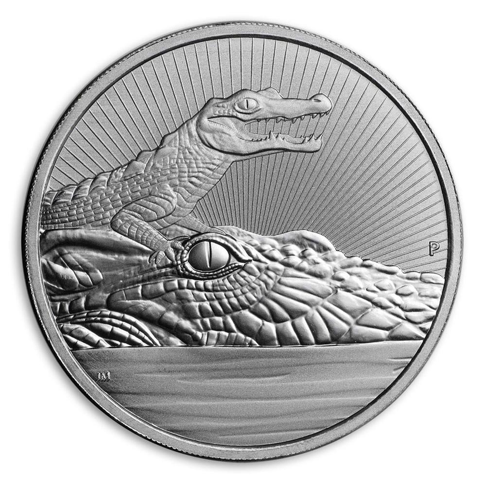 2 oz Australian Perth Mint Silver Crocodile Mother & Baby