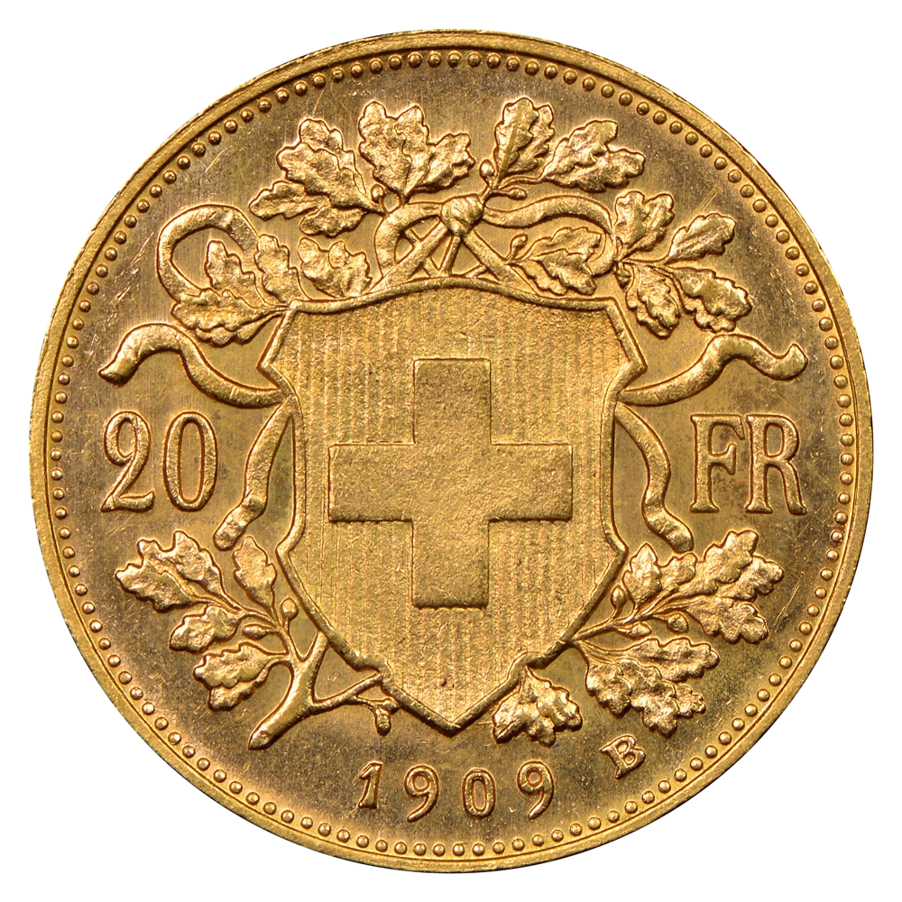 20 Franc Gold Coin - Obverse