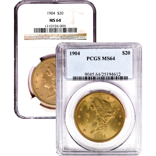 $20 Liberty Gold Double Eagle - MS-64 PCGS/NGC (Dates Our Choice)