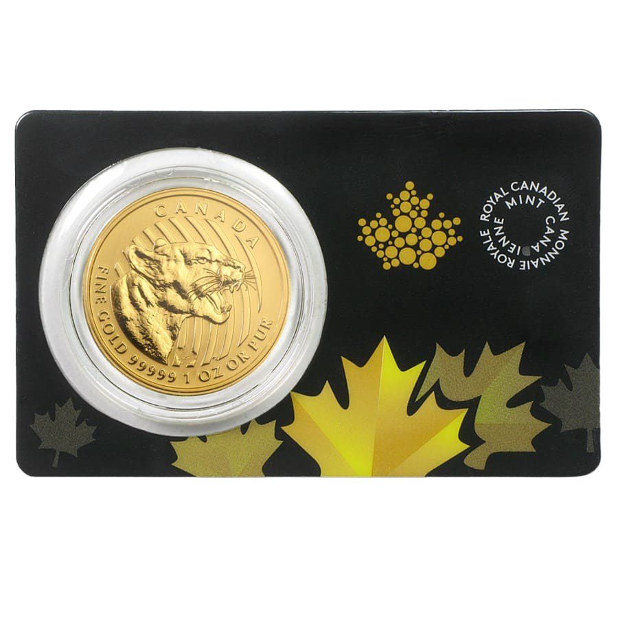 2015 Canada 1 oz Gold Growling Cougar .99999 BU (Assay Card