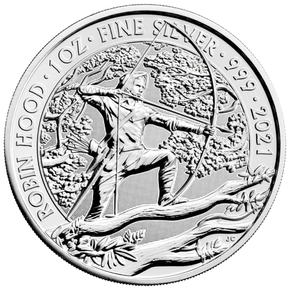 1 oz British Silver Robin Hood Coin
