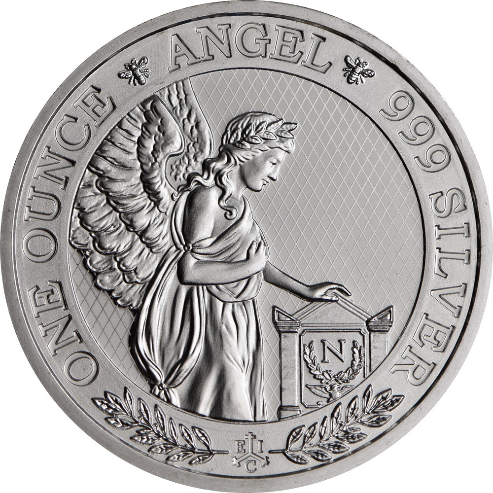 2021 St. Helena 1 oz Napoleon Angel Silver Coin - Reverse