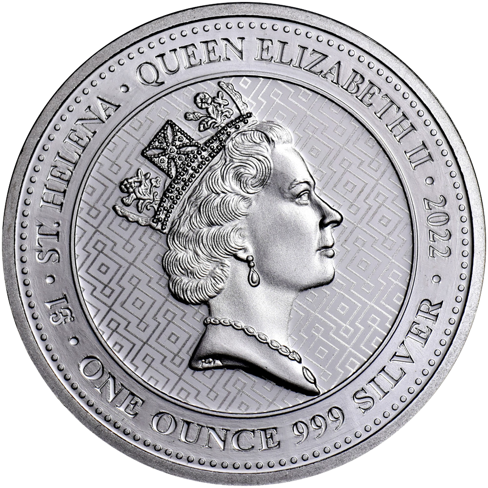 2022 St. Helena 1 oz Silver Queens Virtues Truth Coin - Obverse
