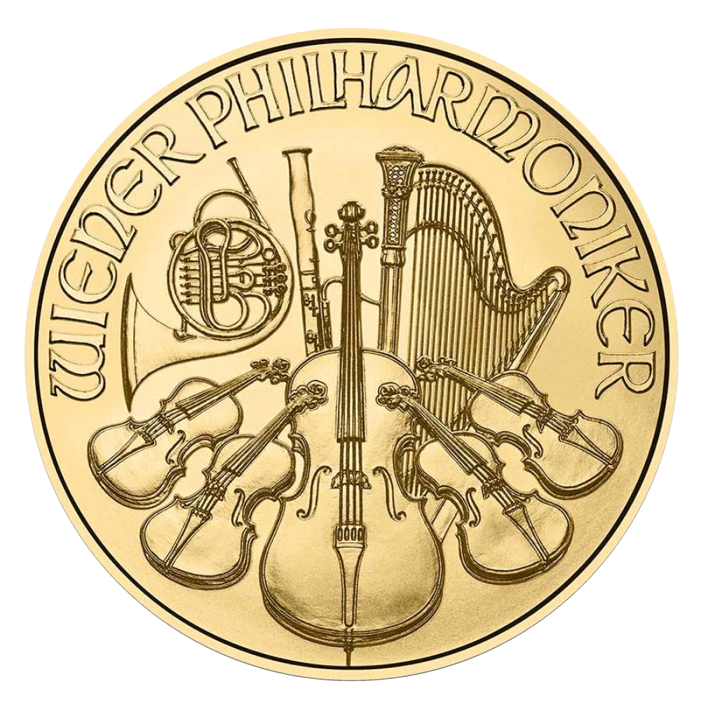 1 oz Austrian Gold Philharmonic Coin - Obverse