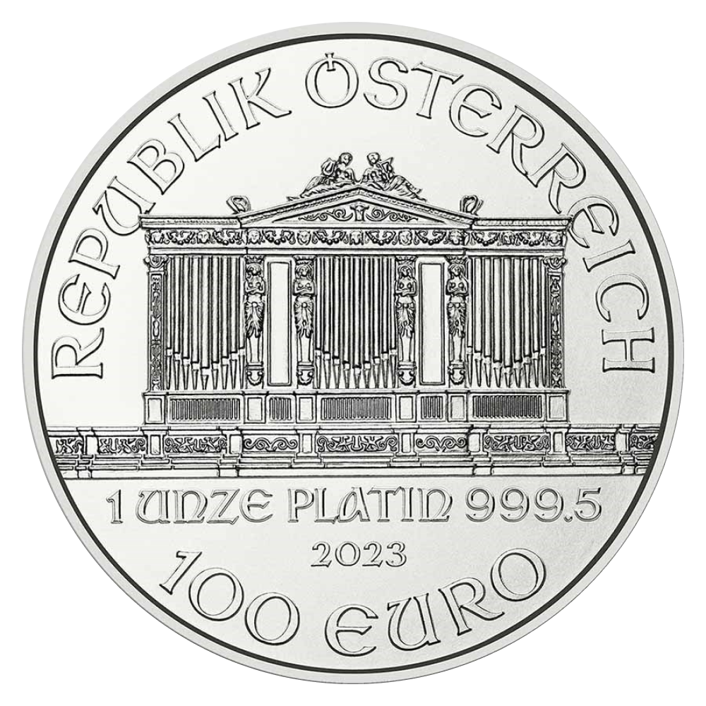 2023 Austrian Platinum Philharmonic Coin - Reverse