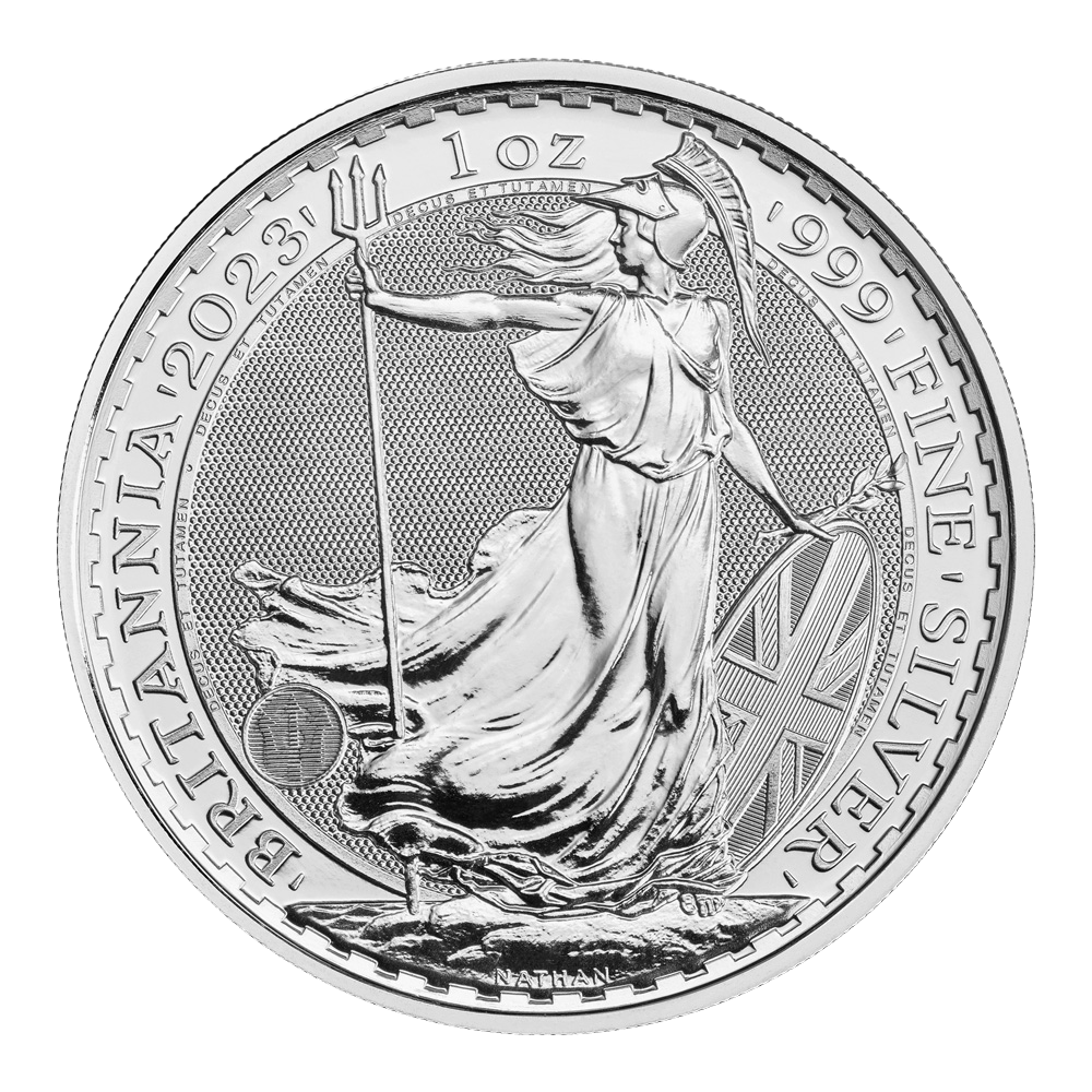 2023 King Charles II Royal Mint Silver Britannia Coin - Reverse