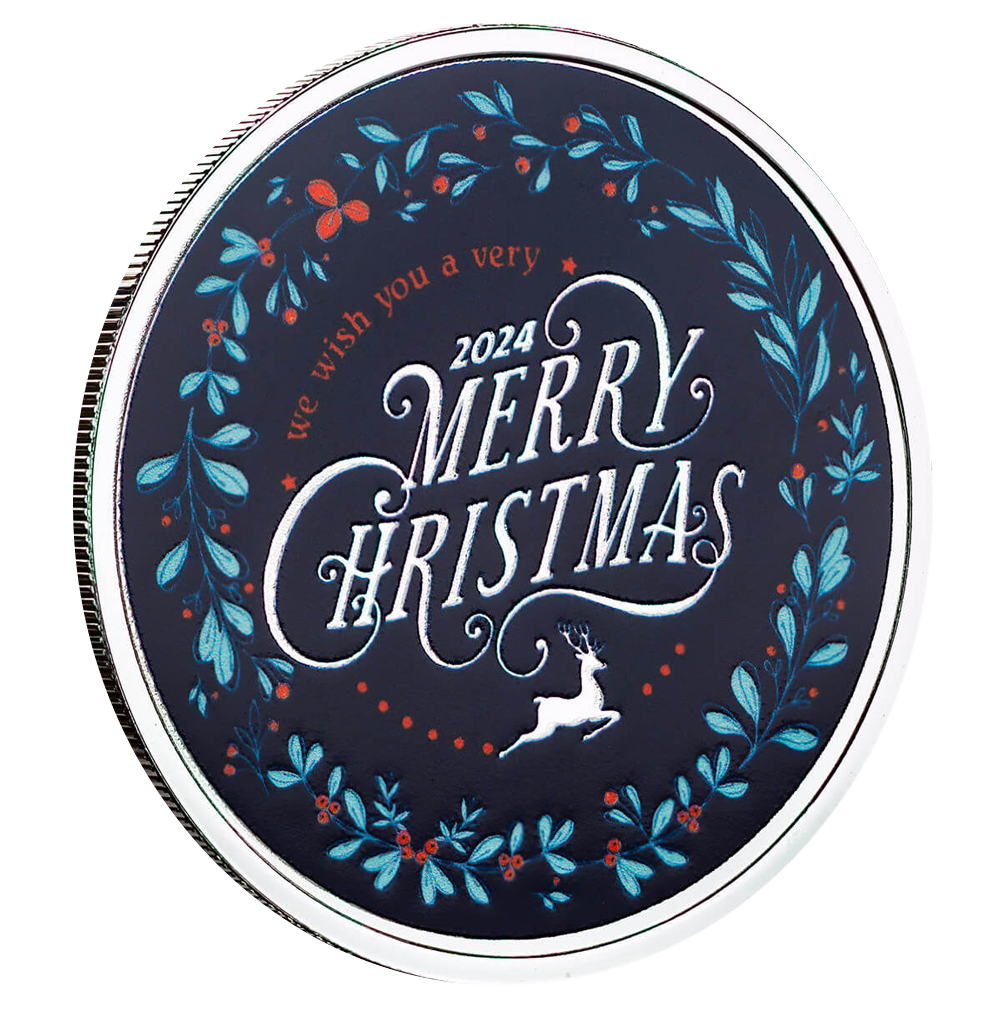 1 oz Merry Christmas Silver Round (2024)