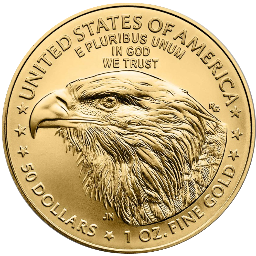 1 oz 2024 American Gold Eagle Coin - Obverse