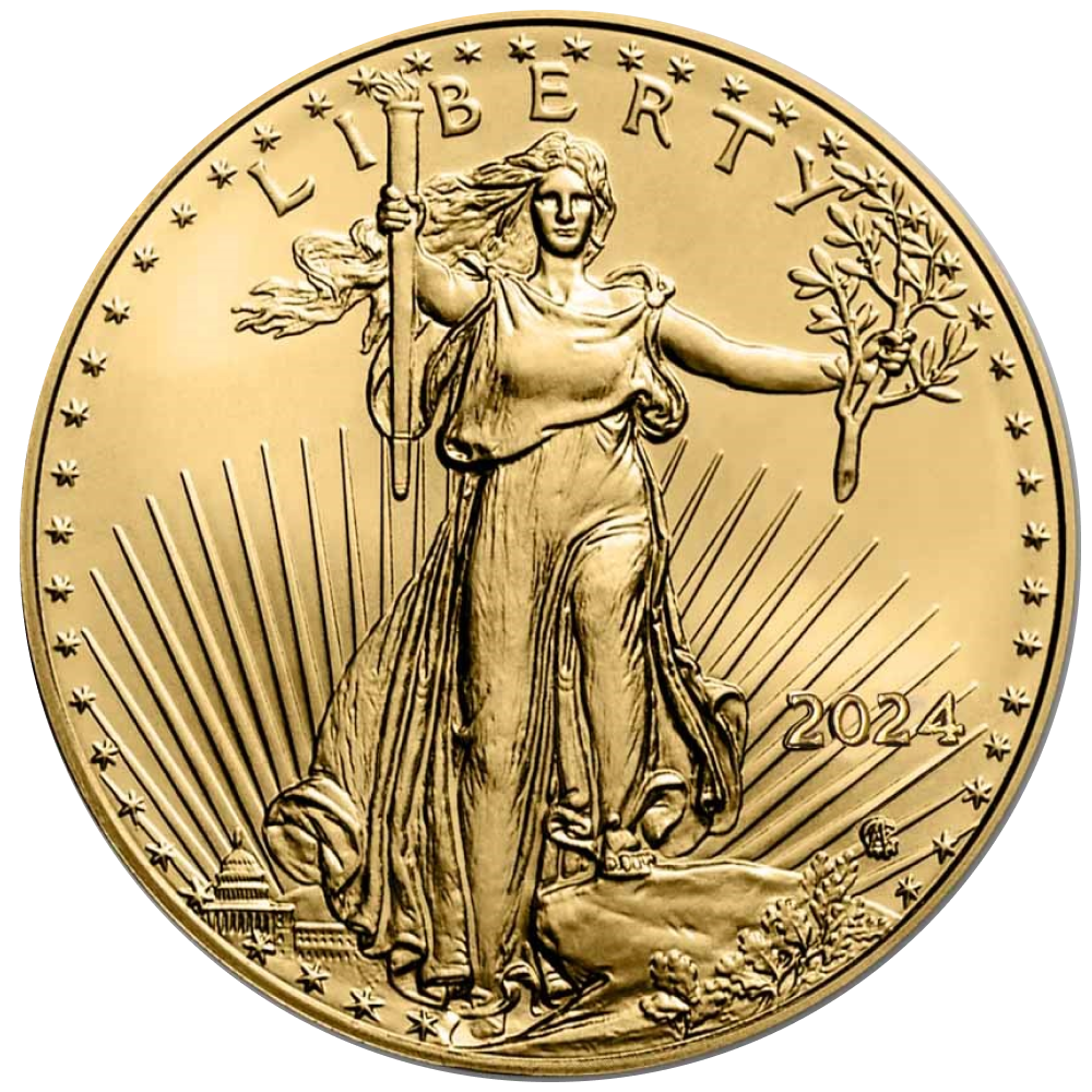 2024 Quarter oz American Gold Eagle Coin - Obverse