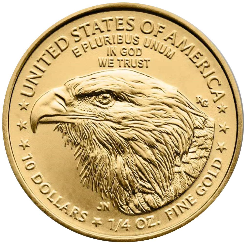 2024 Quarter oz American Gold Eagle Coin - Reverse