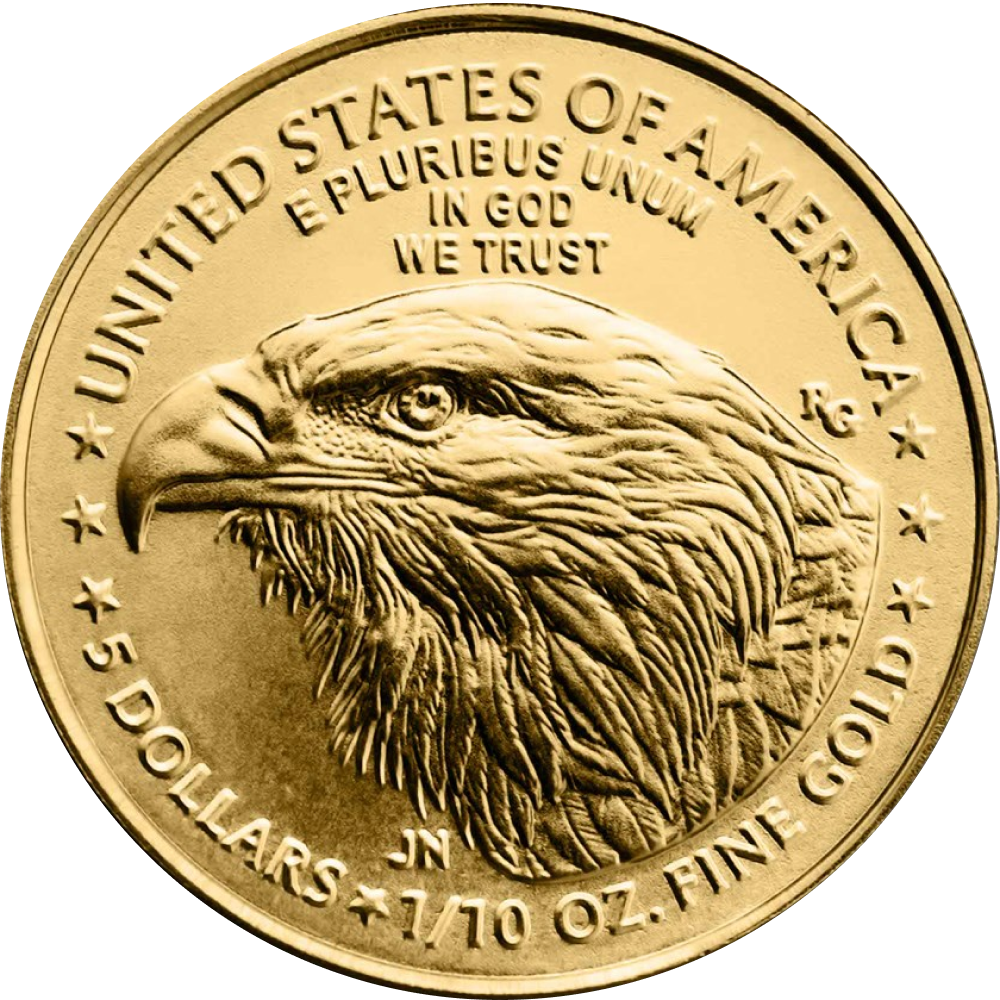 2024 Tenth oz American Gold Eagle Coin - Obverse