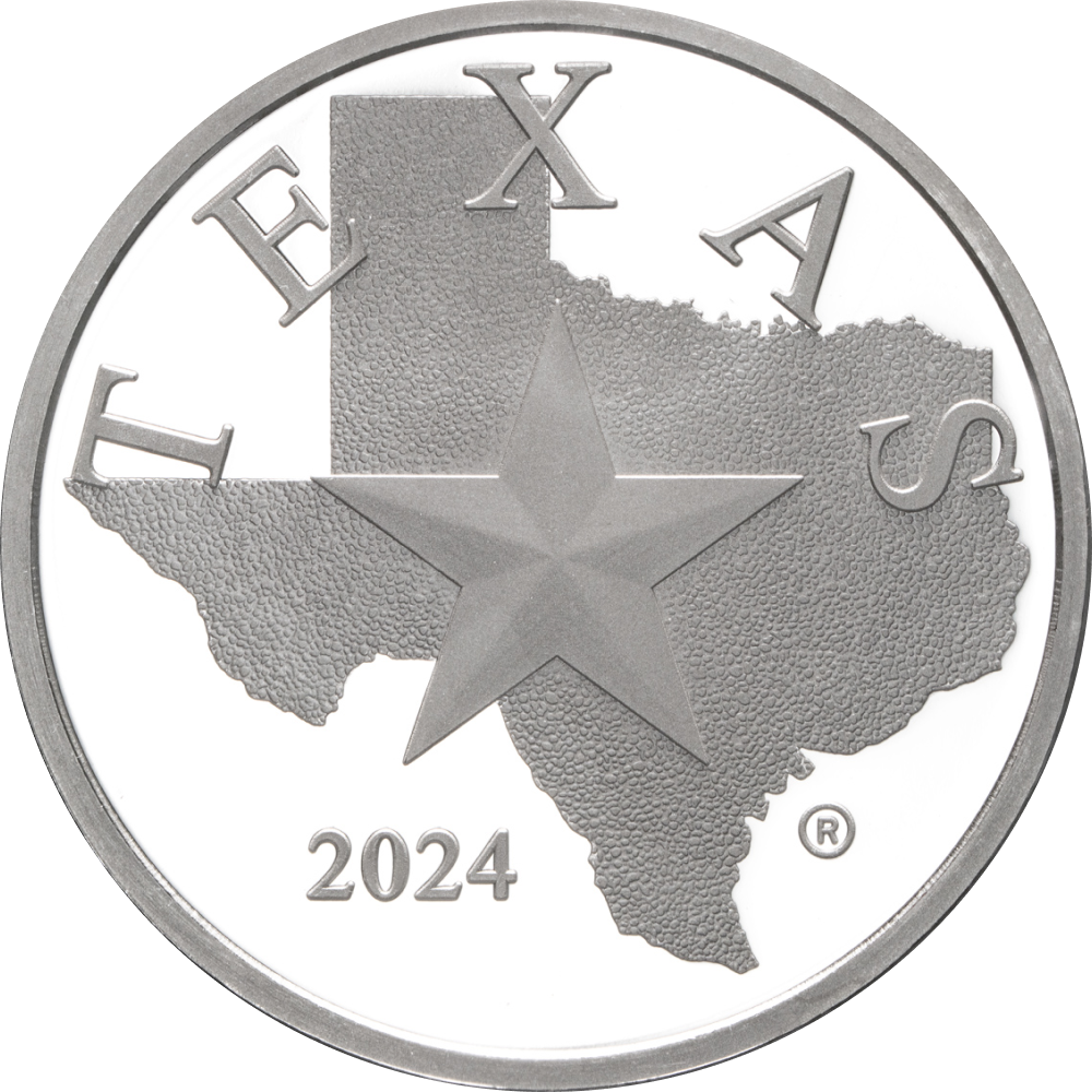 2024 Texas Silver Round - Reverse