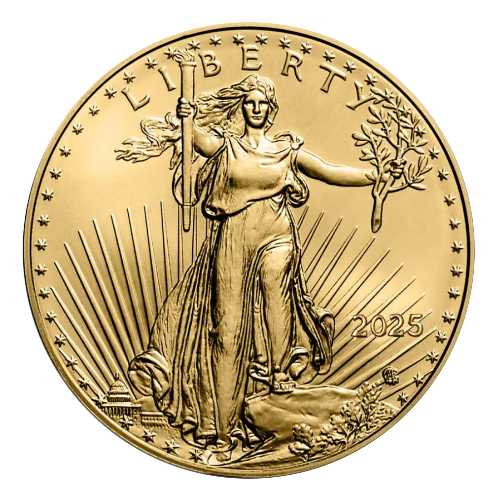 1 oz 2025 American Gold Eagle Coin - Obverse