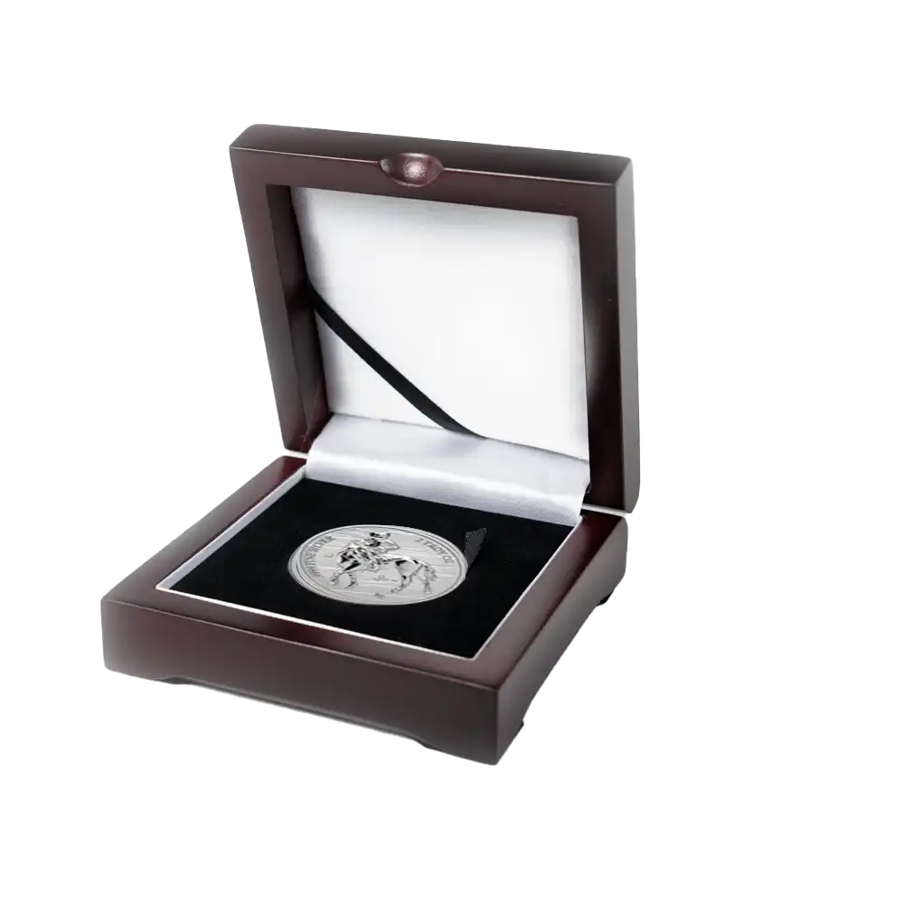 2025 2 oz Texas Silver Round Reverse Proof with Wooden Display Box