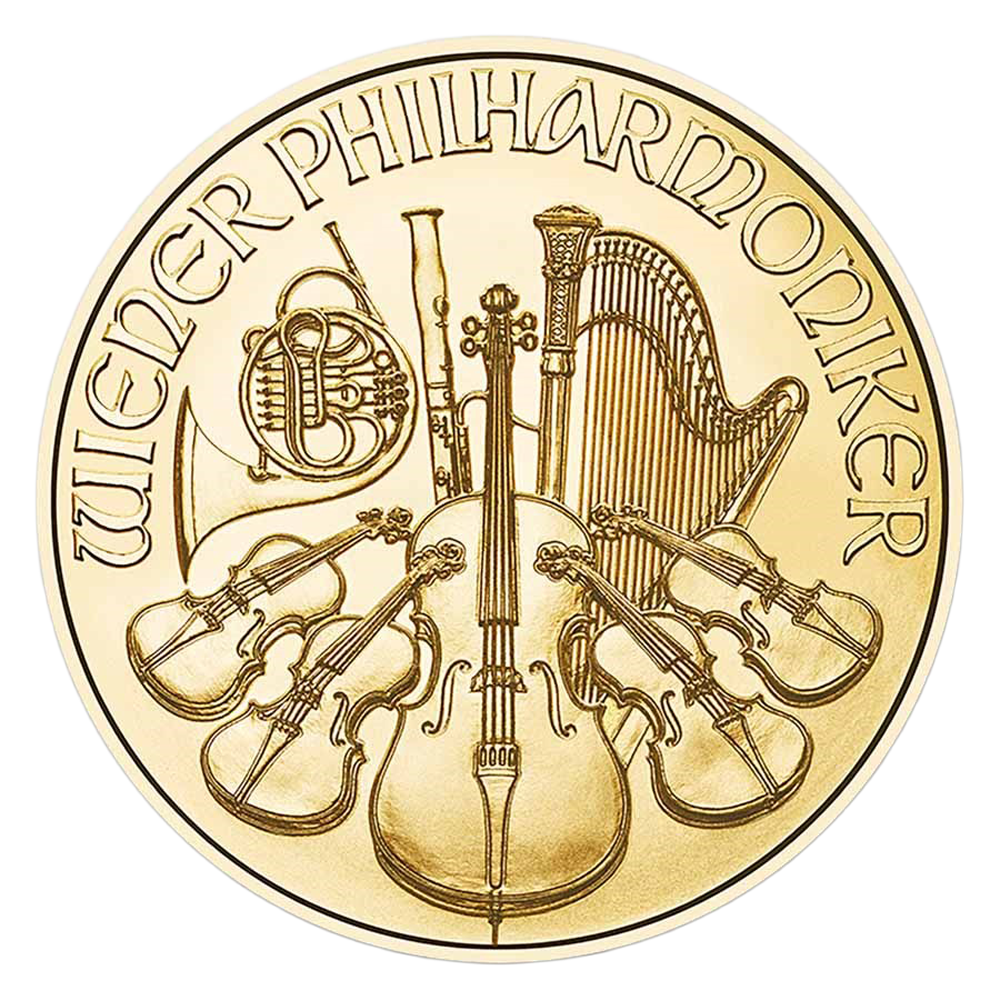 1 oz Austrian Gold Philharmonic Coin - Obverse