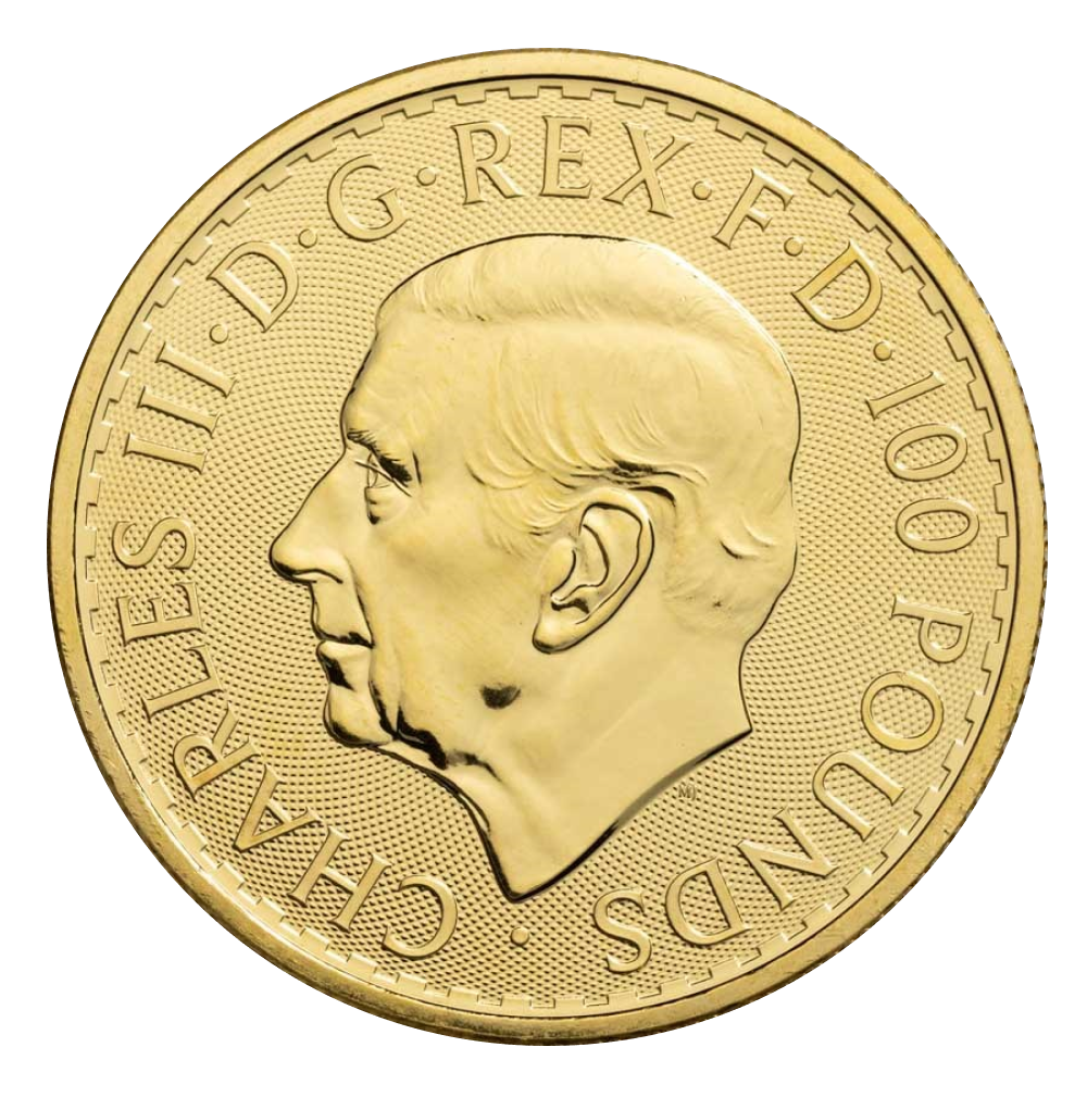 1 oz 2025 Royal Mint Gold Britannia Coin - Obverse