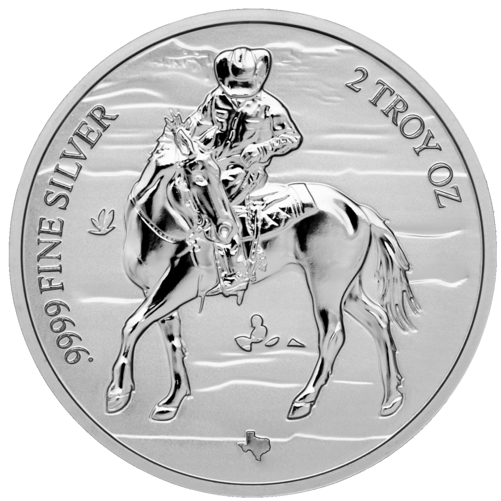 2025 2 oz Texas Silver Round Reverse Proof Monster box (400 ozs)