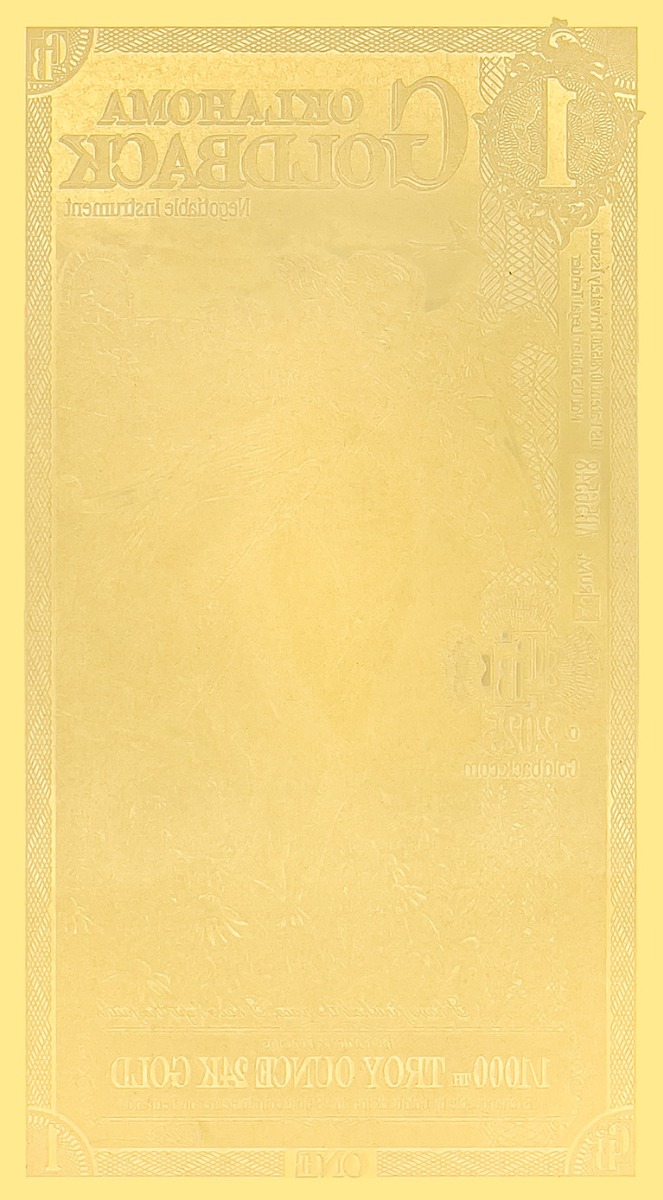 1 Oklahoma Goldback Gold Note