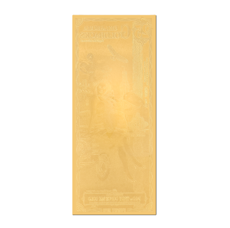 25 Oklahoma Goldback Gold Note