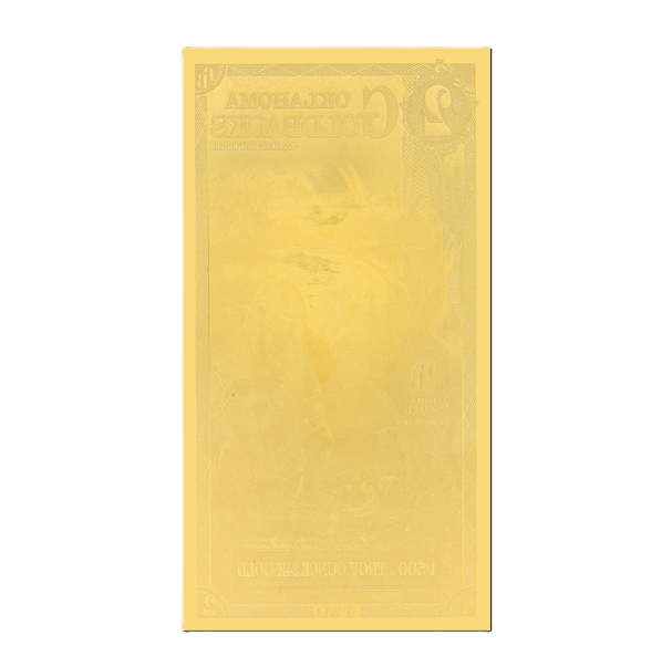 2 Oklahoma Goldback Gold Note