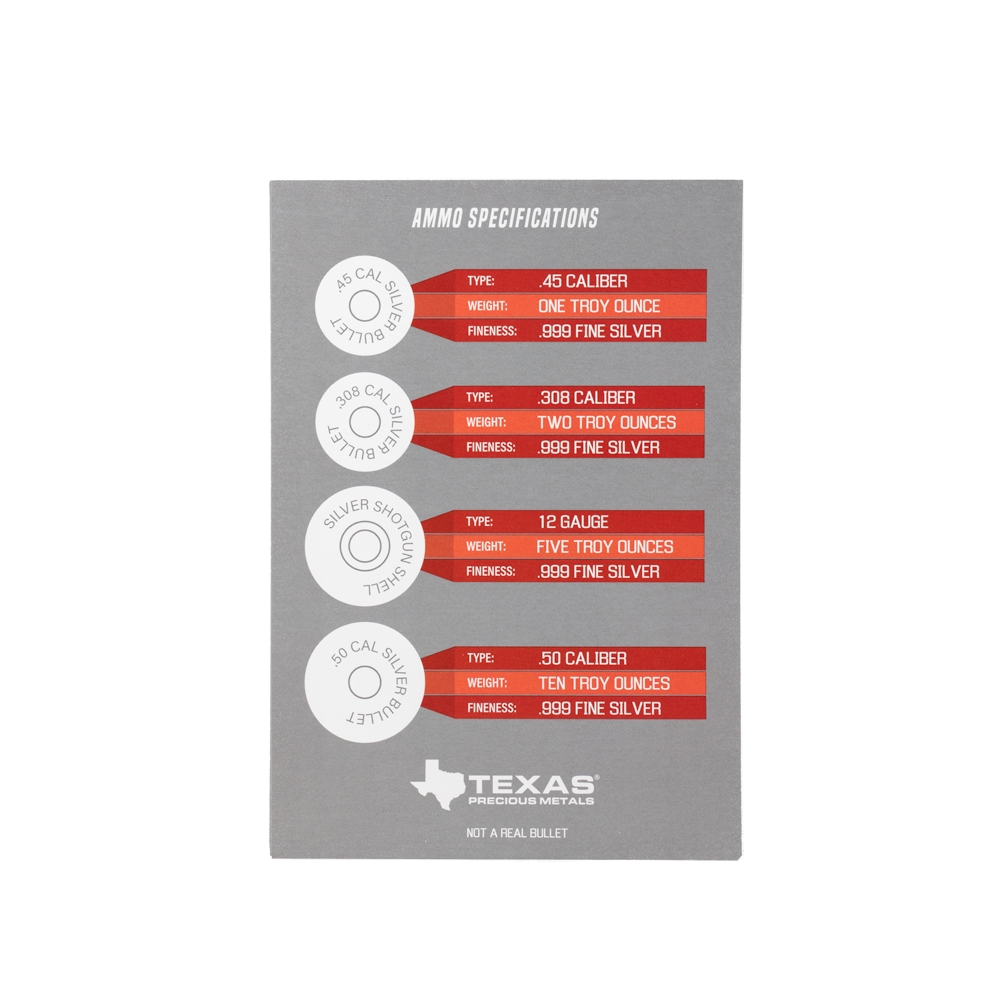 Texas Silver Ammo 4 Bullet Set