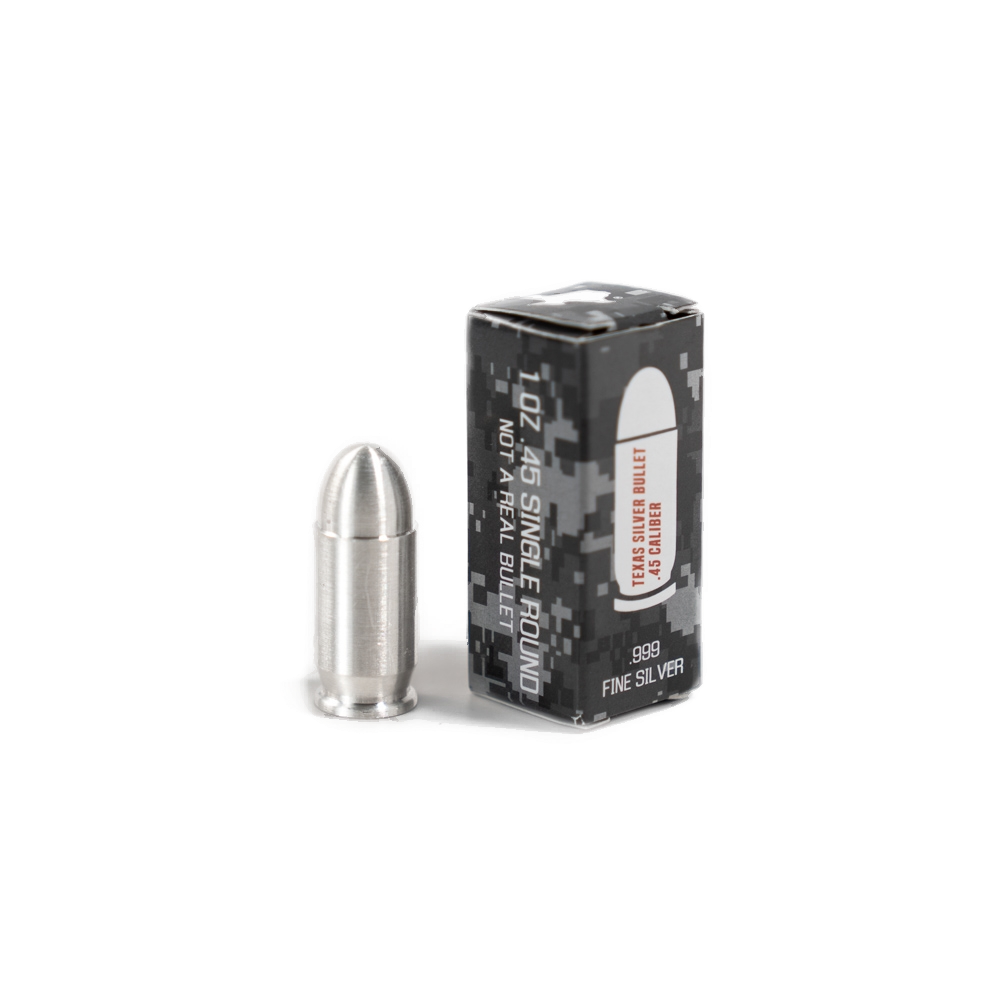 Buy 1 oz Silver Bullet .45 Caliber Pure Silver